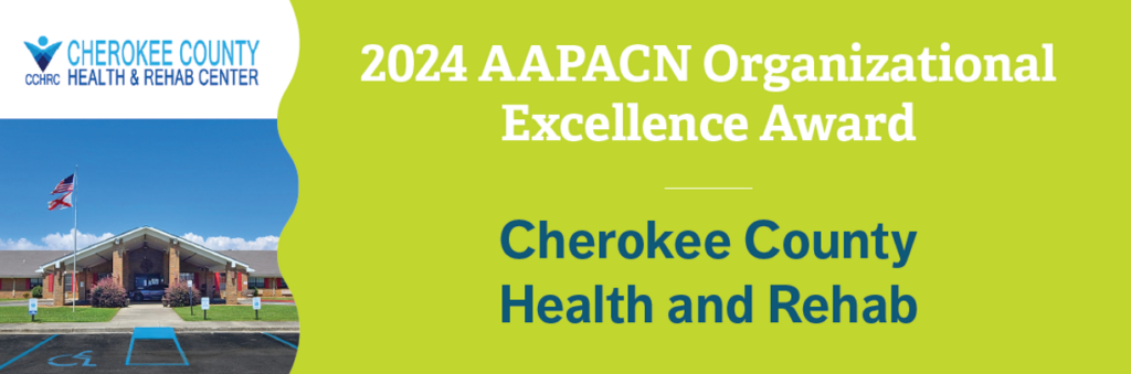 Image of Cherokee County Health and Rehab, winner of an AAPACN 2024 Award